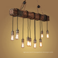 Lampe suspendue en bois de style américain lustre loft industriel lampe suspendue